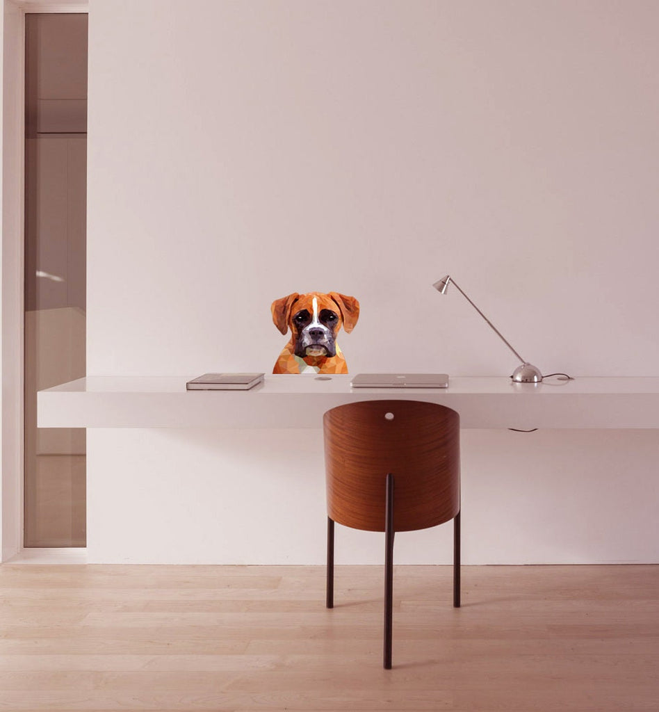 Boxer Dog Polygonal Wall decal, living room decor ,wall decoration Dog Polygon sticker,modern wall art, Multi Color GD63