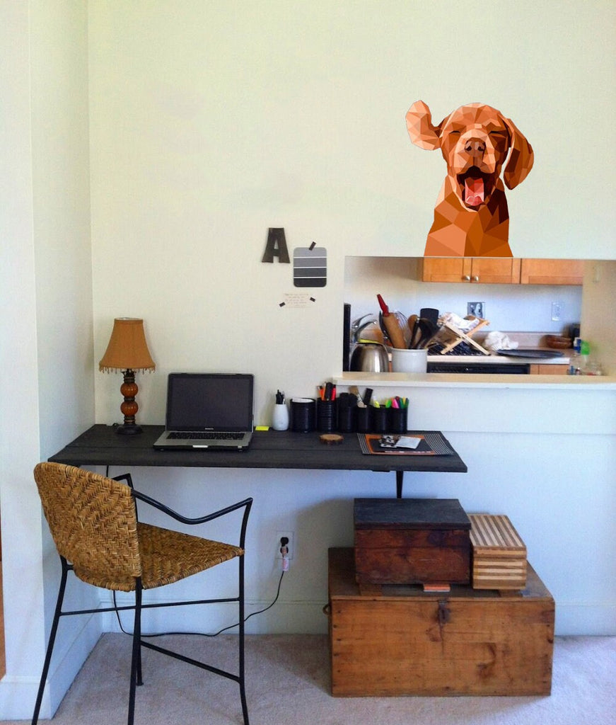 Dog Polygonal Wall decal,sticker, wall decor living room wall stickers, bedroom decor, Dog Polygon sticker,modern wall art, Multi Color GD70