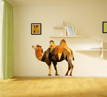 Load image into Gallery viewer, Camel Sahara Africa Polygonal Wall decal, Camel Polygon sticker,modern wall art, Multi Color GD168
