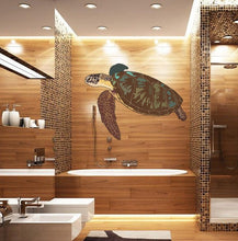 Load image into Gallery viewer, Sea Turtle Wall Decal ~Ocean Undersea Animal Tortoise Wall Sticker for Kids Room Decor, Boys Girls Toddler Baby Nursery Bedroom, AN-186