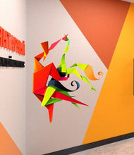 Load image into Gallery viewer, Dance silhouette man woman Polygonal Wall decal, Dance silhouette Polygon sticker,modern wall art, Multi Color GD171