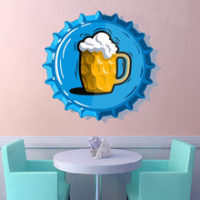 Load image into Gallery viewer, Beer Cork Mug Wall decal, Beer Cork Wall sticker,modern wall art, Multi Color GD-173