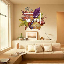 Load image into Gallery viewer, Quote enjoy the autumn Wall decal, Quote Wall sticker,modern wall art, Multi Color k-351