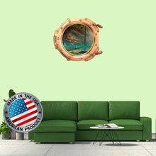 Load image into Gallery viewer, Space Porthole Wall Mural Living Room Space Wall Decal Kids Room Galaxy View Sticker. Stars Wall Decal. Space Decor. 3D Porthole Window LP30