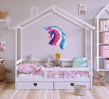Load image into Gallery viewer, Magical Unicorn Polygonal Wall decal, Unicorn Polygon sticker,unicorn room decor for girls bedroom, unicorn room decor, Multi Color GD179