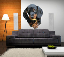 Load image into Gallery viewer, Dog Dachshund Polygonal Wall decal, dog stickers, dog decorations for the home, home decor, living room decor, dog sticker Multi Color GD180