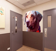 Load image into Gallery viewer, Dog labrador Polygonal Wall decal, living room decor, dogs wall decals, Vinyl Waterproof Sticker Decal Car Laptop Wall Multi Color GD184