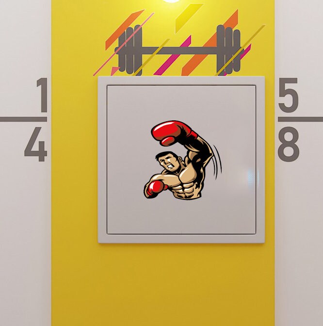 Sport boxing Wall decal, Sport boxing Wall sticker,modern wall art, Multi Color GD186