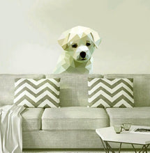 Load image into Gallery viewer, Dog Polygonal Wall decal, dog sticker,bedroom decor, living room decor, Dog Polygon sticker,modern wall art, Multi Color