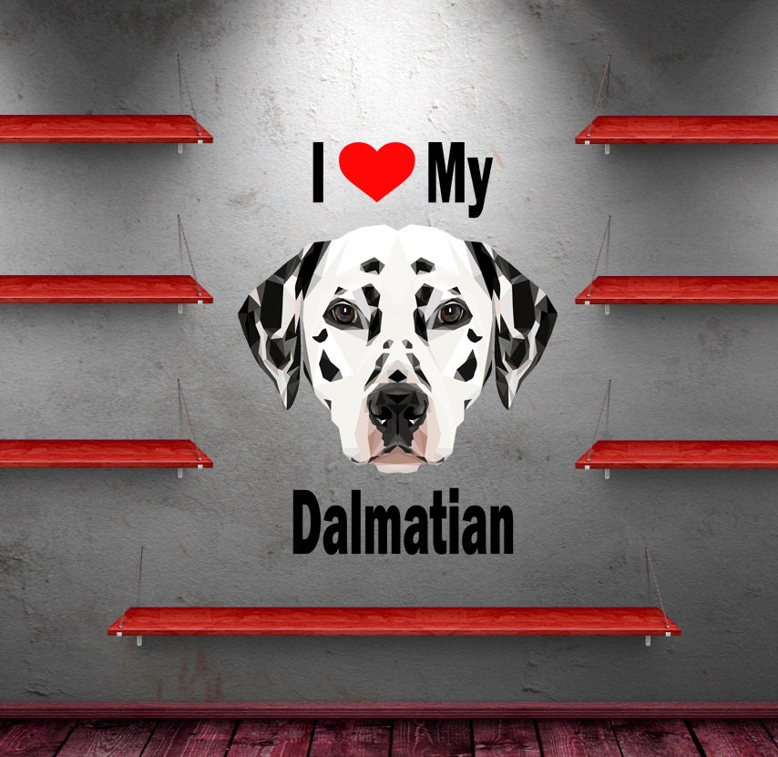 Dolmatian dog Grooming Wall decal, Vinyl Wall Decal Puppy Dalmatian Dog Pet Animal, wall decor sticker, wall sticker Multi Color GD190