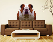 Load image into Gallery viewer, English bulldog dog, Polygonal Wall decal, Winston &amp; Bear Funny Bulldog Wall Decals, English Bulldog 3D Sticker, Multi Color GD191