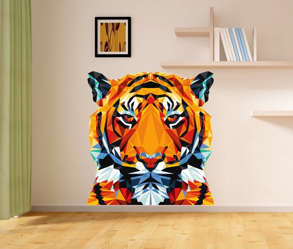 tiger decals, tiger wall stickers for bedroom, room décor, home décor, tiger stickers, wall decor, bedroom wall decor for bedroom, GD193