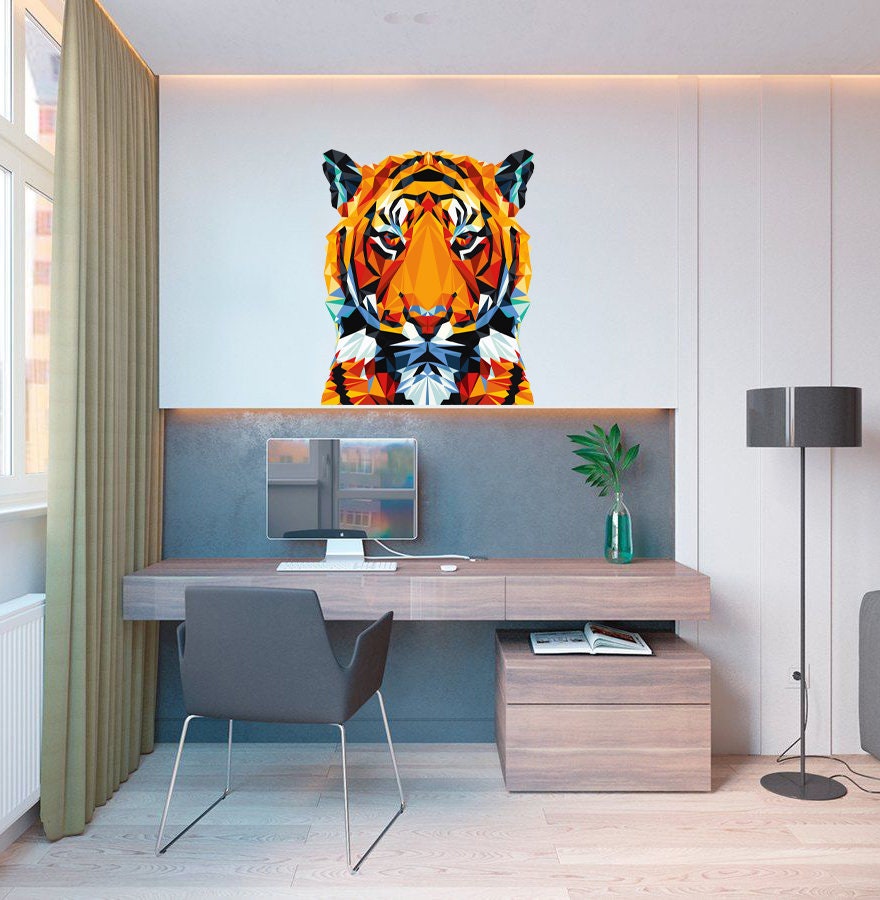 tiger decals, tiger wall stickers for bedroom, room décor, home décor, tiger stickers, wall decor, bedroom wall decor for bedroom, GD193