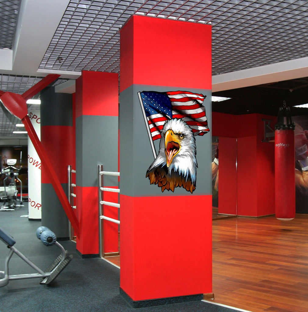 American flag Bird Eagle Wall decal, Bird sticker, modern art, Eagle Flag Sticker ,wall decor- Multi Color kc-577