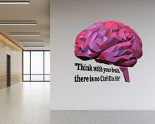 Load image into Gallery viewer, Brain Quote Polygonal Wall decal, Brain Quote Polygon sticker,modern wall art, Multi Color GD197