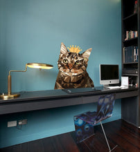 Load image into Gallery viewer, Cat king Polygonal Wall decal, cat decal for wall wall decor living room Cat king Polygon sticker,modern wall art, Multi Color GD198