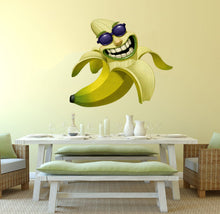 Load image into Gallery viewer, Cheerful Banana Fruit Wall decal, Banana Wall sticker,modern wall art, Multi Color kc-471