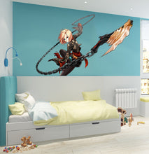 Load image into Gallery viewer, Anime boy Warrior Wall decal, Anime boy Wall sticker, modern wall art, Home Decoration for Bedroom Livingroom Bathroom Multi Color kc-590