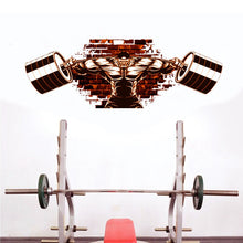 Load image into Gallery viewer, Man Lifting Weights Powerlifter Fitness Gym Weightlifting Bodybuilder Weight Training Arm Flexing Workout Gym Vinyl Wall Decal Sticker-GD96