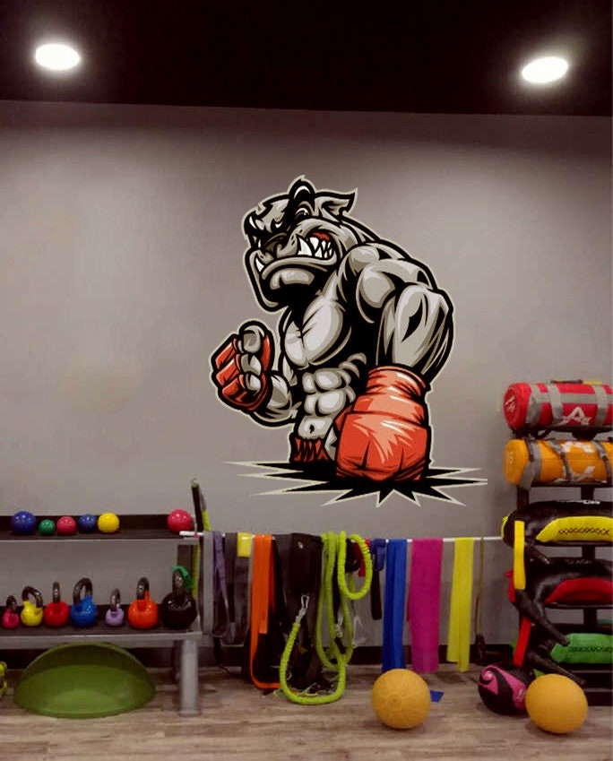 Bodybuilding Wall Decals Gym Fitness Inspirational Garage Art Deco Vinyl Home Interior self-Adhesive Window Wall stickers GD98