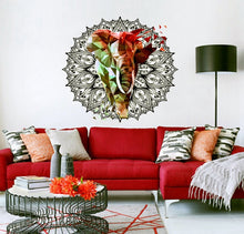 Load image into Gallery viewer, Mandala Elephant Yoga Wall decal, Mandala Elephant Wall sticker, modern wall art Ganesh Wall Decal Vinyl Wall Sticker Room Art Bedroom GD100