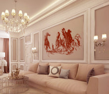 Load image into Gallery viewer, Horses Animal Wall decal, Spruce Horses Animal Wall sticker, modern wall art, horse decor,wall .horse wall sticker, horse room decor, ,GD16