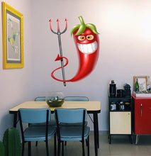 Load image into Gallery viewer, Pepper Devil Wall decal, Pepper Wall sticker,modern wall art, Multi Color k-941