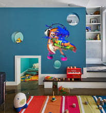 Load image into Gallery viewer, Angry girl Wall decal, Angry girl Wall sticker,modern wall art, Multi Color kc-470