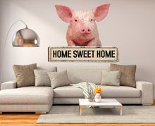 Load image into Gallery viewer, Pig Quote Home sweet home Polygonal Wall decal, Quote Polygon sticker,modern wall art, Multi Color GD204