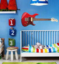 Load image into Gallery viewer, Guitar Wall decal, Guitar Wall sticker,modern wall art, Multi Color k-898