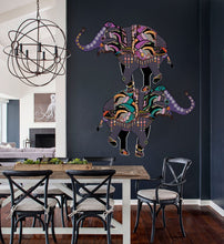 Load image into Gallery viewer, Elephant Mandala Yoga Namaste Wall decal, Elephant Namaste Wall sticker,modern wall art, Multi Color AN-227