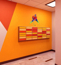 Load image into Gallery viewer, Sport Hockey hockey player Polygonal Wall decal, Sport Hockey Polygon sticker,modern wall art, Multi Color GD146