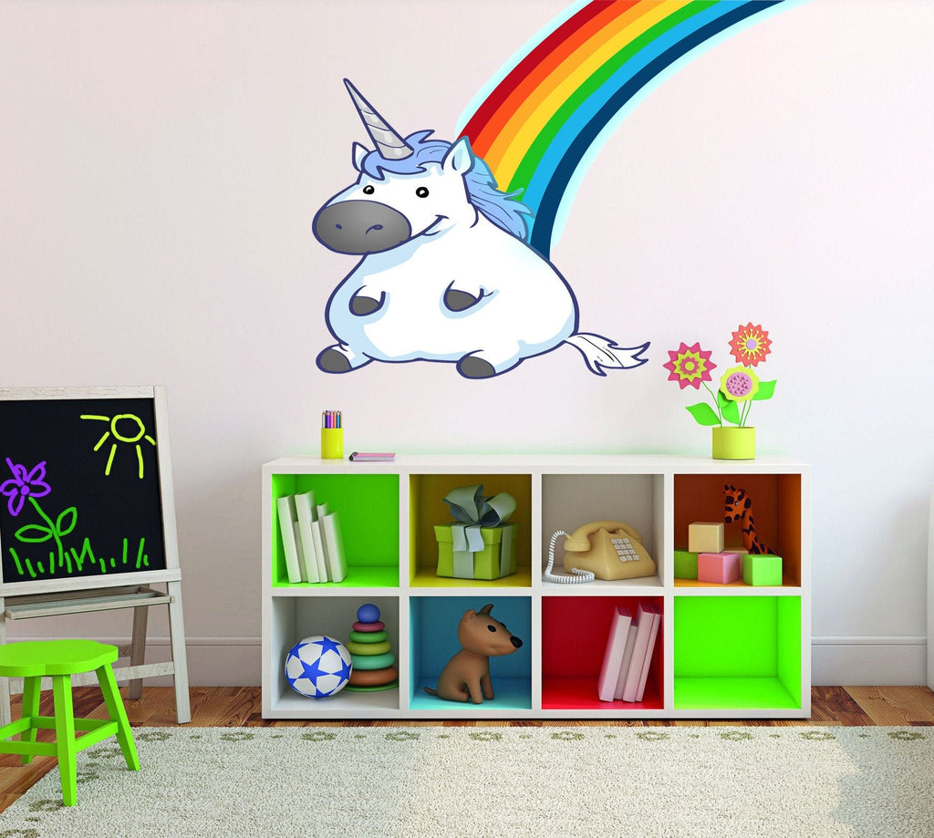 Unicorn Rainbow kids room Wall decal, Unicorn Rainbow Wall sticker, unicorn wall decor, wall decor for bedroom, Multi Color K-171