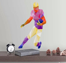 Load image into Gallery viewer, American football Polygonal Wall decal, Football Running Back, Boys Football Wall Decal, Theme Wall Decal Sports Decal, Multi Color GD149