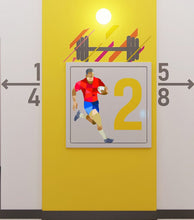 Load image into Gallery viewer, Sport Rugby football Polygonal Wall decal, Rugby football Polygon sticker,modern wall art, Multi Color GD151