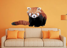 Load image into Gallery viewer, Raccoon Red Polygonal Wall decal, Funny Raccoon Wall Sticker - Removable Wall Decals Wall Art for Kids Room.