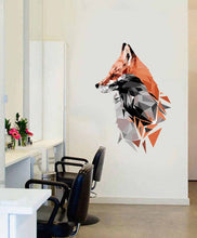Load image into Gallery viewer, Fox face Polygonal Wall decal, Fox Polygon sticker, modern wall art, Nursery Baby Bedroom Playroom Living Room Murals Multi Color GD217