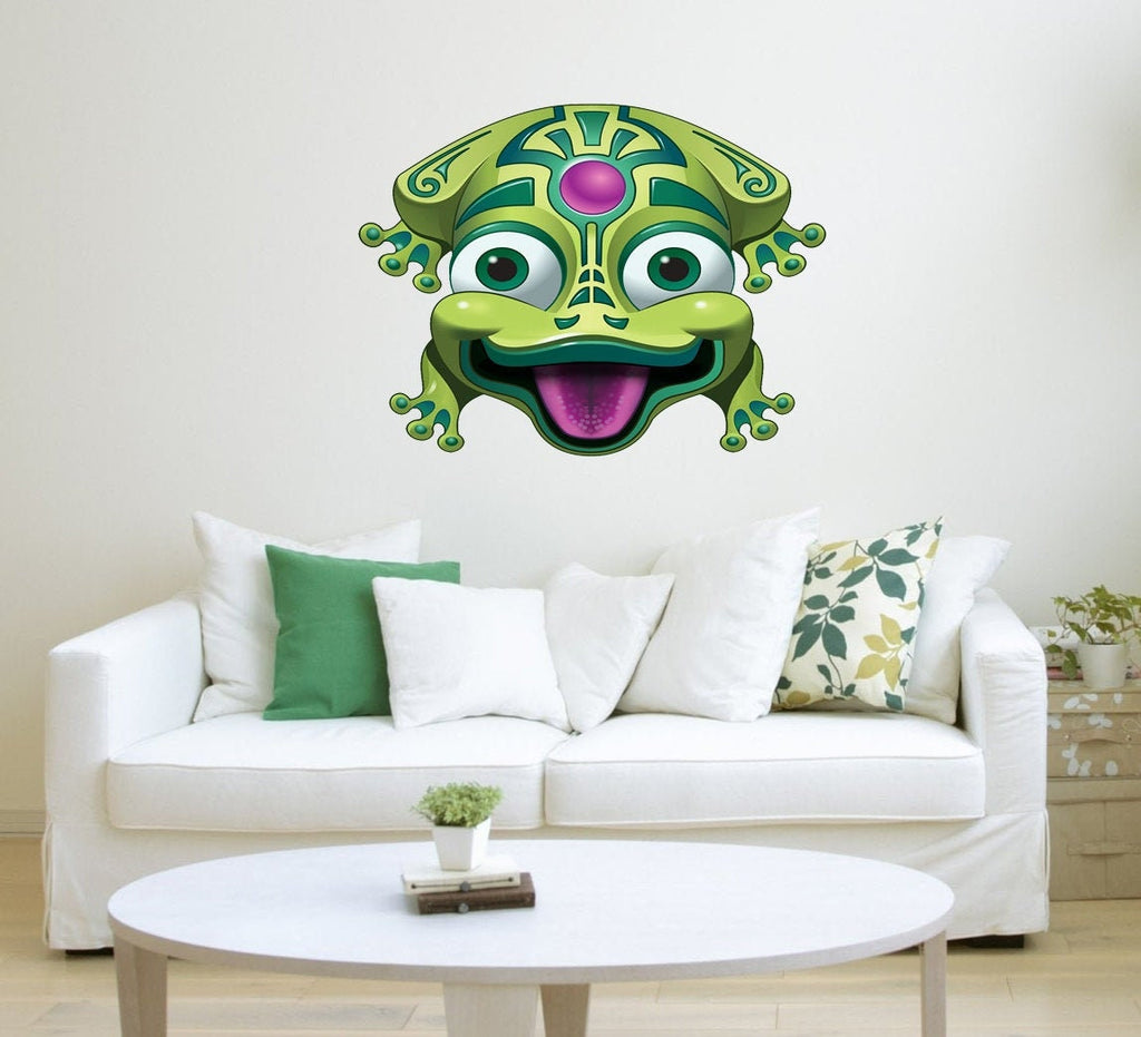 Frog Money Wall decal, Frog Money Wall sticker,modern wall art, Multi Color AN-72