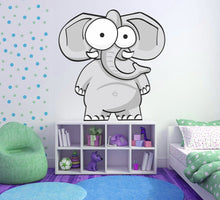 Load image into Gallery viewer, Cute Bubble Elephant Wall Decals Vinyl Stickers Home Decor Wall Decorations for Kids Living Room(Grey) Multi Color AN-181