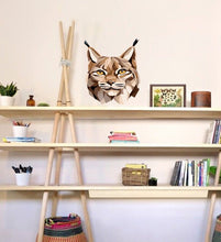 Load image into Gallery viewer, Lynx Animal Polygonal Wall decal, Lynx Animal Polygon sticker, modern wall art, Multi Color GD234