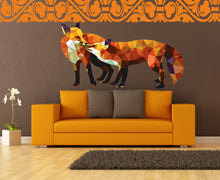 Load image into Gallery viewer, Fox Animal Polygonal Wall decal, Fox Animal Polygon sticker, modern wall art, Nursery Baby Playroom Living Room Murals Multi Color GD235