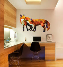 Load image into Gallery viewer, Fox Animal Polygonal Wall decal, Fox Animal Polygon sticker, modern wall art, Nursery Baby Playroom Living Room Murals Multi Color GD235
