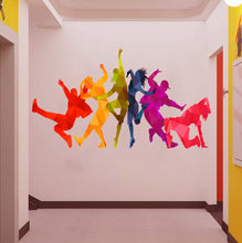 Load image into Gallery viewer, Sport Dancing Dancers Polygonal Wall decal, Dancing Dancers Polygon sticker,modern wall art, Multi Color GD164