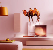 Load image into Gallery viewer, Camel Sahara Africa Polygonal Wall decal, Camel Polygon sticker,modern wall art, Multi Color GD168