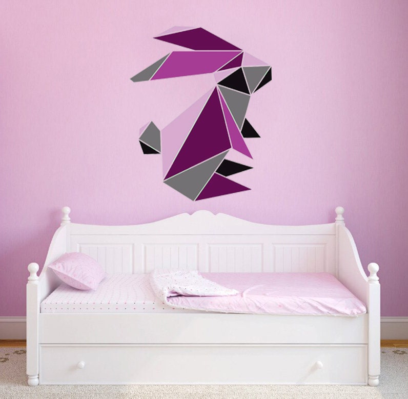 Rabbit Wall Decals Bunny Wall Stickers Vinyl Nursery Toddler Room Lovely Wall Decor Mural Bedroom Decoration DIY Decor for Girls Kids GD169