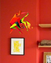 Load image into Gallery viewer, Dance silhouette man woman Polygonal Wall decal, Dance silhouette Polygon sticker,modern wall art, Multi Color GD171