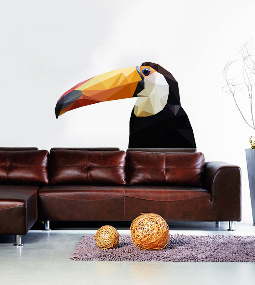 Lovely Cute Toucan Birds Animal 3D Vinyl Wall Stickers Removable Wall Decals Art Decorations Decor for Nursery Baby Bedroom Playroom-GD172
