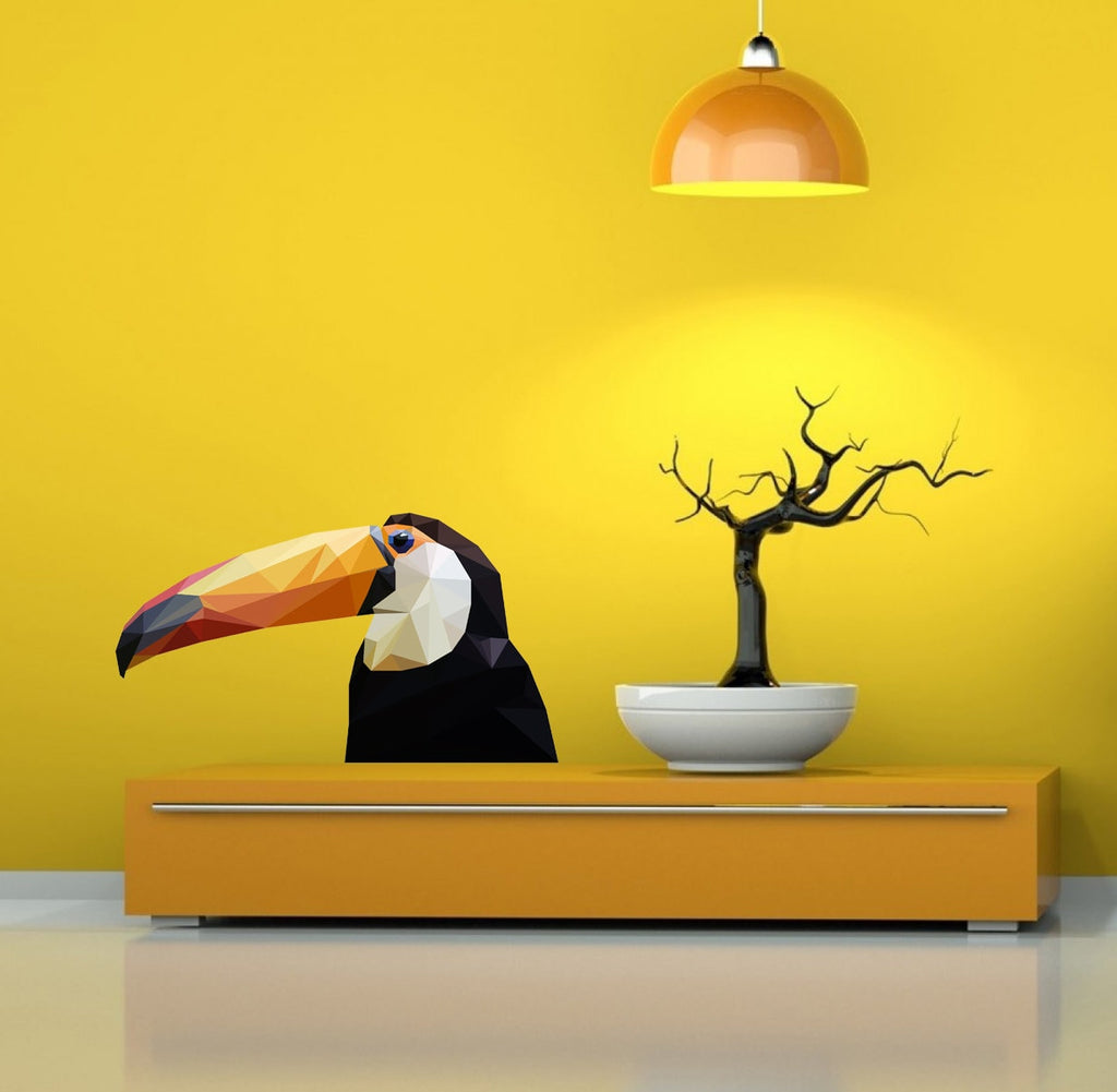 Lovely Cute Toucan Birds Animal 3D Vinyl Wall Stickers Removable Wall Decals Art Decorations Decor for Nursery Baby Bedroom Playroom-GD172