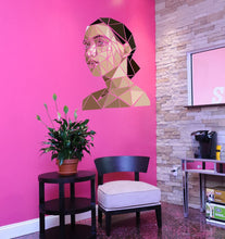 Load image into Gallery viewer, Hair salon Girl Polygonal Wall decal, Hairdresser Beauty Salon Polygonal Girls Wall Art Stickers Decals Vinyl Home Room Decor - GD175
