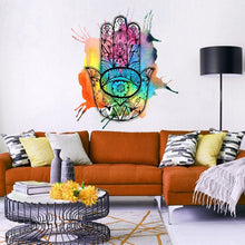 Load image into Gallery viewer, Namaste Mandala Yoga God Myth Wall decal, God Myth Wall sticker, modern wall art, Multi Color Wealth Prosperity Poster Indian Goddess k-328